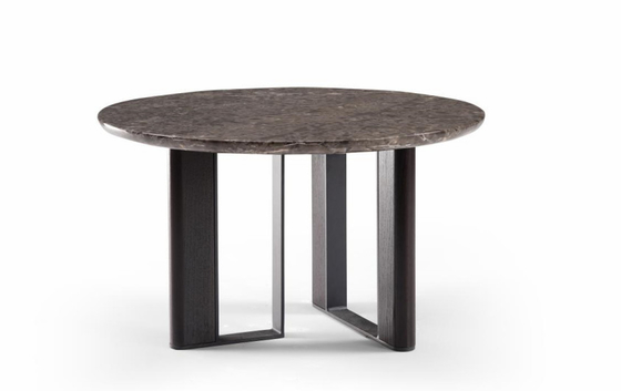 Modern Round Dining Table Set Furniture D100 X H75cm With Stainless Steel Marble Material