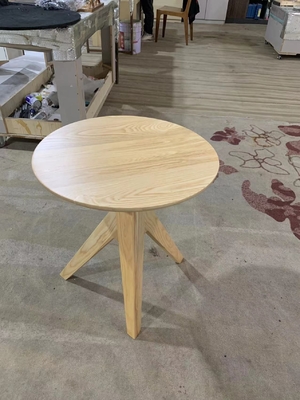 Living Room Unique Round Sofa Side Coffee Table With Trianqle Legs