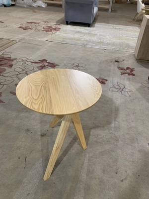 Living Room Unique Round Sofa Side Coffee Table With Trianqle Legs