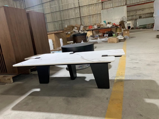 Modern White Marble Irregular  Coffee Table Living Room Furniture