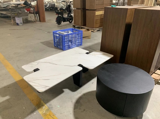 Modern White Marble Irregular  Coffee Table Living Room Furniture