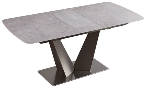 Modern Dining Table Set Furniture Sitting Comfortable Chairs With Stainless Steel Base