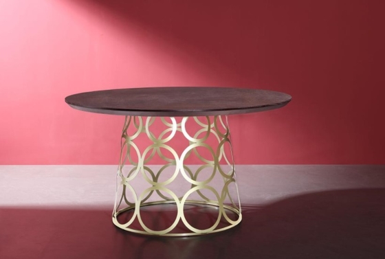 Living Room Modern Dining Table Set Furniture 8 Seaters Metal Table Set