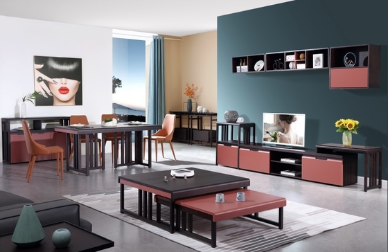Home Modern Wood Full Dining Table And 6 Chairs Wooden Dining Room Set Luxury