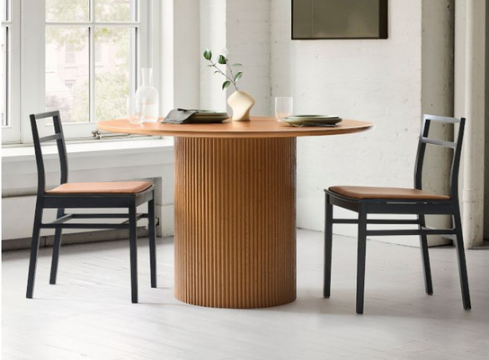 Contemporary Semi Gloss Wood Dining Table H750mm Includes Table And Chair