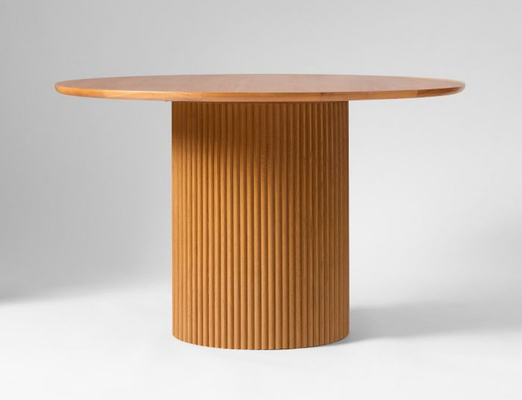 Contemporary Semi Gloss Wood Dining Table H750mm Includes Table And Chair