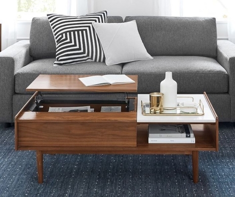 modern rectangle coffee table set for living room