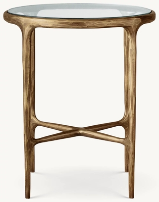 Stainless Steel Sintered Stone Top Side Table Furniture For Modern Living Room Customizable ST-2007