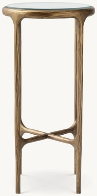 Stainless Steel Sintered Stone Top Side Table Furniture For Modern Living Room Customizable ST-2007