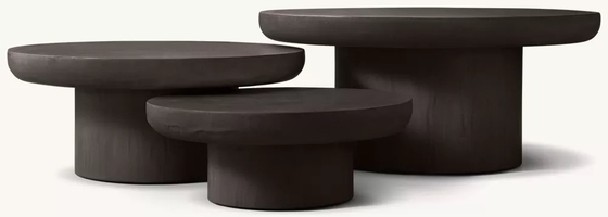 Customizable Size Modern Side Table Furniture for Living Room  white and wood coffee table
