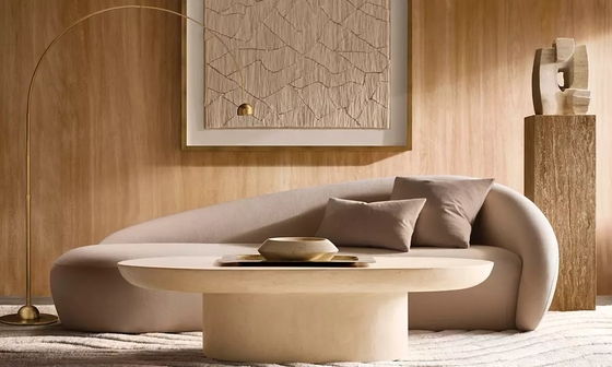 Customizable Size Modern Side Table Furniture for Living Room  white and wood coffee table