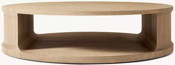 Customizable Modern  Round Coffee Table Furniture with  Wood Top for Living  Room