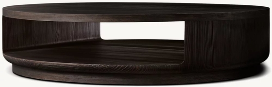 Customizable Modern  Round Coffee Table Furniture with  Wood Top for Living  Room