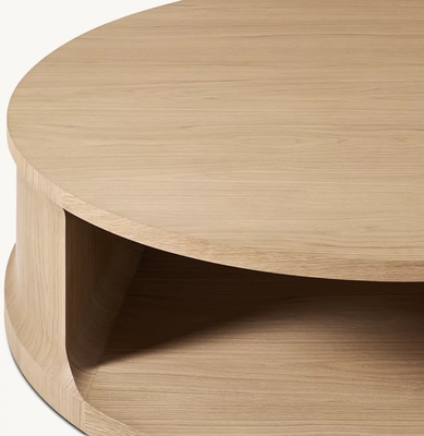 Customizable Modern  Round Coffee Table Furniture with  Wood Top for Living  Room