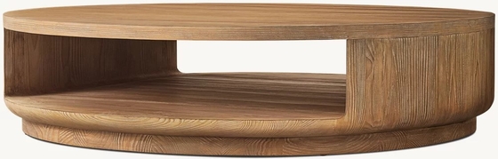 Customizable Modern  Round Coffee Table Furniture with  Wood Top for Living  Room