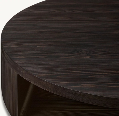 Customizable Modern  Round Coffee Table Furniture with  Wood Top for Living  Room