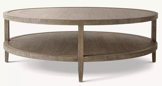 Customizable Modern  Round Coffee Table Furniture with  Wood Top for Living  Room