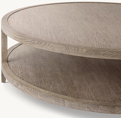 Customizable Modern  Round Coffee Table Furniture with  Wood Top for Living  Room