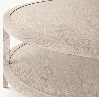 Customizable Modern  Round Coffee Table Furniture with  Wood Top for Living  Room