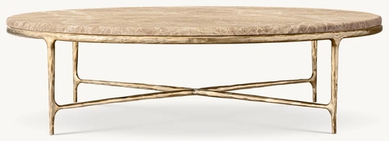Custom Size Coffee Table Furniture for Modern Living Room Stainless Steel and Ceramic Top Newland Furniture
