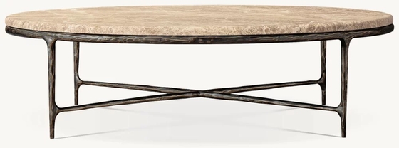 Custom Size Coffee Table Furniture for Modern Living Room Stainless Steel and Ceramic Top Newland Furniture