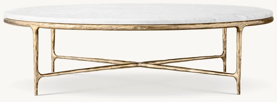 Custom Size Coffee Table Furniture for Modern Living Room Stainless Steel and Ceramic Top Newland Furniture