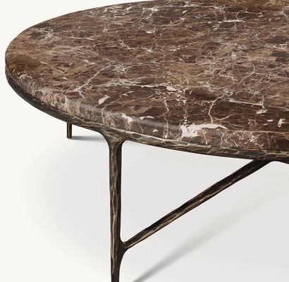 Custom Size Coffee Table Furniture for Modern Living Room Stainless Steel and Ceramic Top Newland Furniture