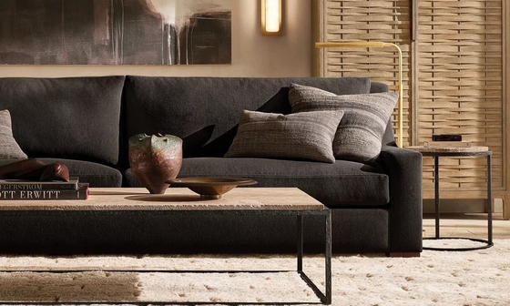 Stainless Steel and Sintered Stone Coffee Table Furniture for Modern Living Room