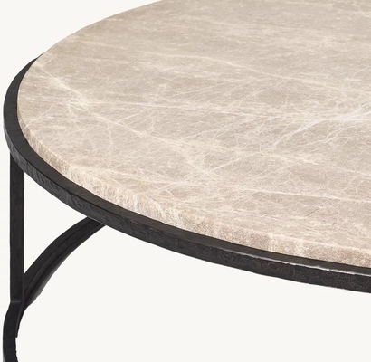 Stainless Steel Round Coffee Table Furniture Set for Modern Home Custom Sizes Available