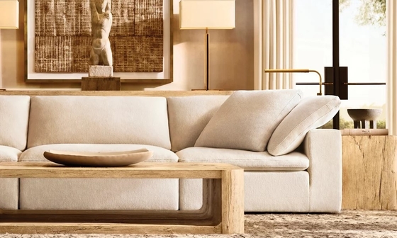 Contemporary Design Coffee Table Furniture with Wood Top and Sintered Stone Base for Living Room