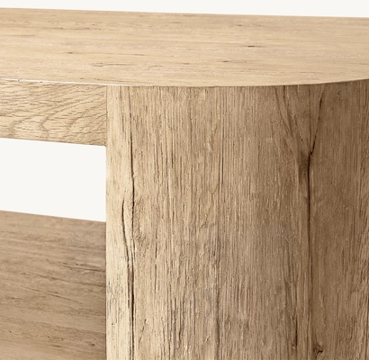 Contemporary Design Coffee Table Furniture with Wood Top and Sintered Stone Base for Living Room