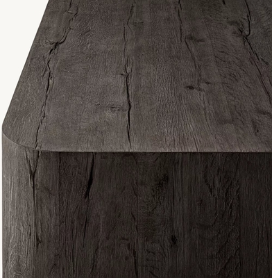 Contemporary Design Coffee Table Furniture with Wood Top and Sintered Stone Base for Living Room