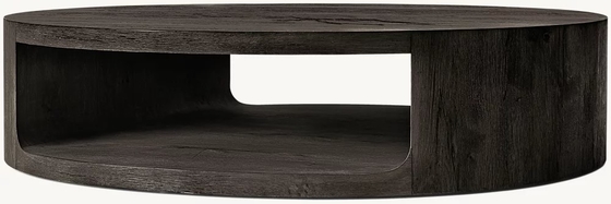 Contemporary Design Coffee Table Furniture with Wood Top and Sintered Stone Base for Living Room