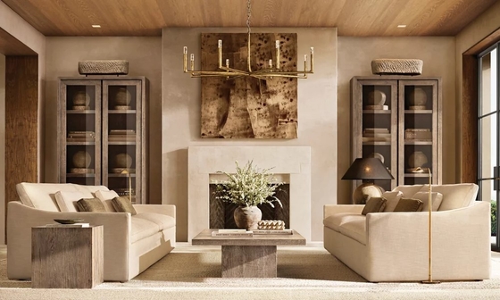 Rectangle Coffee Table Furniture with Customizable Size for Living Room