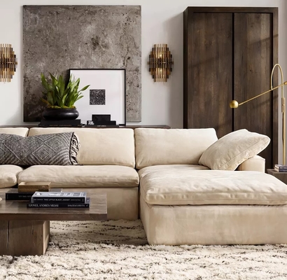 Modern square coffee table Coffee Table Furniture with Customizable Size for Living Room