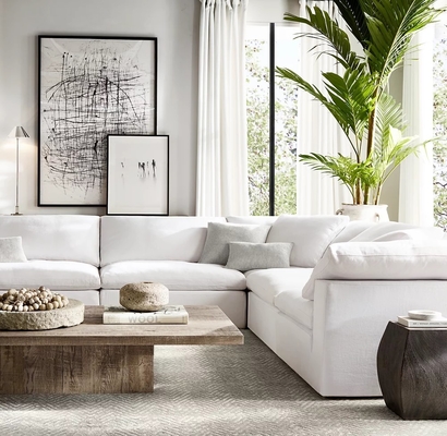 Modern square coffee table Coffee Table Furniture with Customizable Size for Living Room