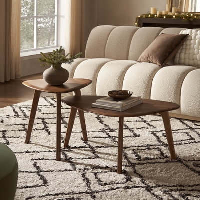 Modern walnut coffee table living room furniture series