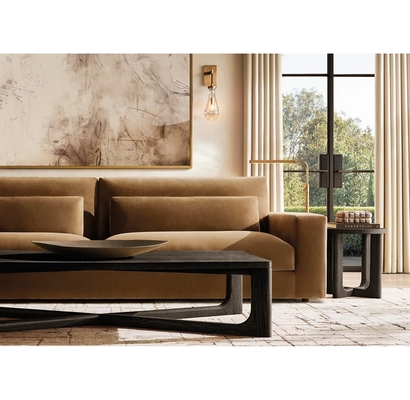 Living Room Modern Solid Wood Coffee Table Customized Lightweight 450mm