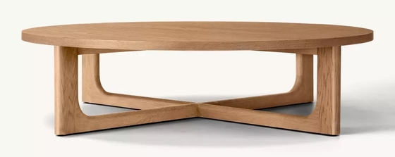 Modern Solid Wood Round Coffee Table Living Room Furniture 300mm