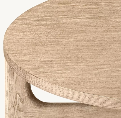 Modern Solid Wood Round Coffee Table Living Room Furniture 300mm