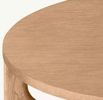 Modern Solid Wood Round Coffee Table Living Room Furniture 300mm