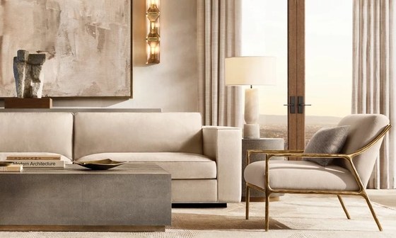 Modern Light Luxury Square Wooden Coffee Table Customized For High End Living Room