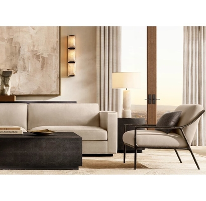 Modern Light Luxury Square Wooden Coffee Table Customized For High End Living Room