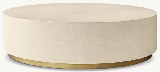 Modern Light Luxury Round Wooden Coffee Table For Living Room