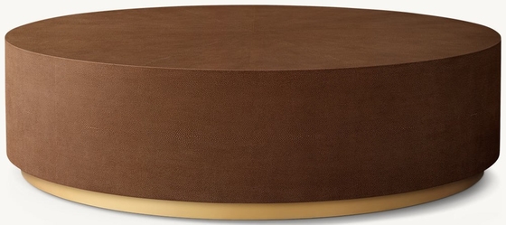Modern Light Luxury Round Wooden Coffee Table For Living Room