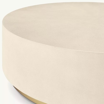 Modern Light Luxury Round Wooden Coffee Table For Living Room