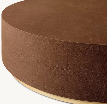 Modern Light Luxury Round Wooden Coffee Table For Living Room
