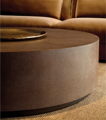Modern Light Luxury Round Wooden Coffee Table For Living Room