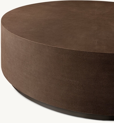 Modern Light Luxury Round Wooden Coffee Table For Living Room