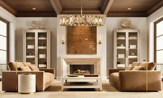 Modern Stainless Steel And Sintered Stone Coffee Table For Living Room Furnishing
